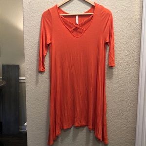 Orange Cezanne Dress With Pockets